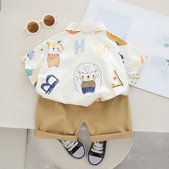 RM231223-18 طقم ولادي قطعتين ( قميص + شورت )