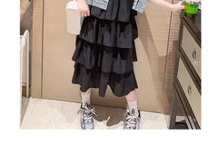 RM150424-25 فستان صيفي طبقات + فست جينز ناعم