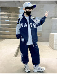 WZ261124-6 بدلة قطنية جودة ممتازة قطعتين ( جكيت + بنطلون)