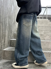 WZH301124-33 بنطلون جينز قصة عريضة