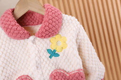 SSX220824-45 بجامة تقيلة جدا بناتي خامة ممتازة غسيل ولبس قطعتين ( جكيت + بنطلون)