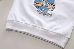 SSX220824-161 طقم ولادي 3 قطع ( بلوزة + فست جينز + بنطلون جينز)