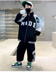 WZ261124-6 بدلة قطنية جودة ممتازة قطعتين ( جكيت + بنطلون)