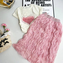 RM150424-37 طقم بناتي صيفي ( بلوزة + تنورة)