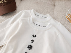 SSX220824-121 بدلة 3 قطع قطن  خريفي ربيعي دافي ( بلوزة + جكيت + بنطلون)