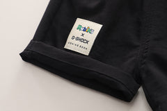 SSX220824-73 طقم صيفي قطعتين ( قميص مع ببيونة + شورت مع شيال)