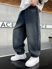 WZH301124-37 بنطلون ولادي جينز شتوي مبطن فرو