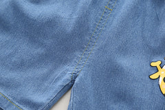 SSX220824-65 طقم ولادي صيفي قطعتين ( بلوزة + شورت)