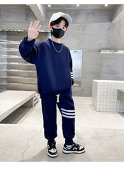 WZ261124-44 بدلة رياضية قطنية ربيعي خريفي قطعتين ( بلوزة + بنطلون)