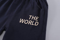 SSX220824-11 طقم قطن صيفي قطعتين ( بلوزة + شورت )