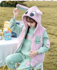 HBC040924-9 طقم بناتي شتوي تقيل مبطن فرو بالكامل 3 قطع ( بلوزة + فست + بنطلون)