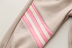 SSN040924-6 طقم بناتي قطعتين قطن خريفي ربيعي دافي ( بلوزة + بنطلون)