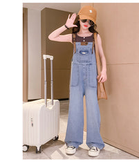 RM150424-5 طقم افرهول قطعتين ( بلوزة + افرهول جينز ناعم )