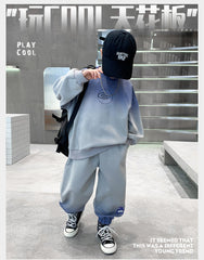 WZH301124-47 ترينج قطعتين قطن اصلي ربيعي خريفي (بلوزة + بنطلون)