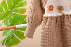 SSX220824-169 فستان بناتي صوف تقيل وناعم شتوي دافي