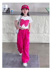 RM150424-20 طقم بناتي قطعتين ( بلوزة + بنطلون)