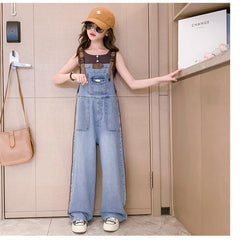 RM150424-5 طقم افرهول قطعتين ( بلوزة + افرهول جينز ناعم )