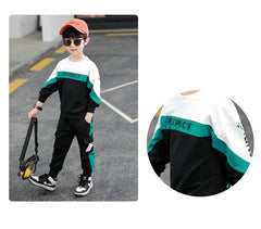 WZS040924-2 طقم سبورت قطن خريفي قطعتين ( بلوزة + بنطلون )