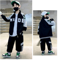 WZ261124-6 بدلة قطنية جودة ممتازة قطعتين ( جكيت + بنطلون)