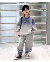 WZH301124-47 ترينج قطعتين قطن اصلي ربيعي خريفي (بلوزة + بنطلون)