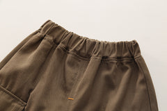 SSX220824-112 طقم ولادي خريفي ربيعي قطعتين ( بلوز قطنية + بنطلون كتان)