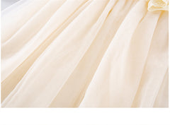 RM1231-06 فستان بناتي طبقات مزين باللولو والدانتيل