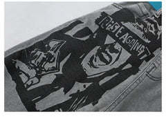 FU14042024-44 طقم ولادي صيفي ( بلوزة قطنية + بنطلون جينز + حزام وسط)