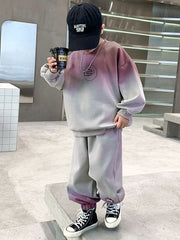 WZH301124-47 ترينج قطعتين قطن اصلي ربيعي خريفي (بلوزة + بنطلون)