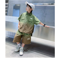 WZH301124-1 طقم صيفي قطعتين ( جكيت + شورت طويل)