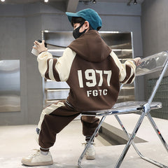 WZS040924-16 طقم سبورت شتوي مبطن فرو بالكامل قطعتين ( جكيت + بنطلون)