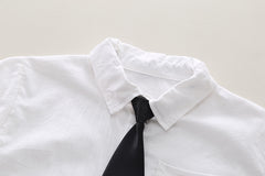 SSN040924-19 طقم ولادي 4 قطع ( جكيت مصوف + قميص ابيض + جرافة + بنطلون)