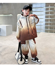 WZH301124-60  بدلة ربيعي صيفي خريفي ستان قطعتين ( جكيت + بنطلون)