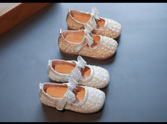 WDY260924-1 حذاء بناتي للمناسبات مزين الستراس والدانتيل