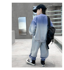 WZH301124-47 ترينج قطعتين قطن اصلي ربيعي خريفي (بلوزة + بنطلون)