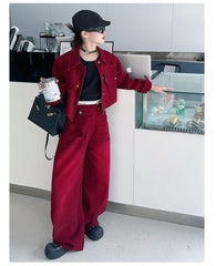 WZH191124-30 طقم بناتي قطعتين ( جكيت + بنطلون)