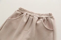 SSN040924-6 طقم بناتي قطعتين قطن خريفي ربيعي دافي ( بلوزة + بنطلون)