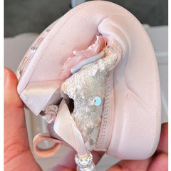 WDY260924-15 حذاء بناتي مورد فخم قالب مريح وطبي للمناسبات والاعياد