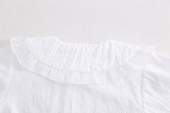 RM0608-21 طقم بناتي 3 قطع ( قميص + فست صوف مورد+ بنطلون جينز )