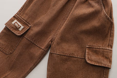 SSX220824-161 طقم ولادي 3 قطع ( بلوزة + فست جينز + بنطلون جينز)