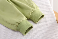 SSX220824-150 طقم ولادي قطن تقيل خريفي ربيعي ( بلوزة + بنطلون)