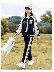 RM090424-28 طقم سبورت بناتي قطعتين ( جكيت + بنطلون )