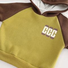 SSX220824-57 طقم ولادي شتوي تقيل مبطن فرو بالكامل قطعتين ( بلوزة + بنطلون)