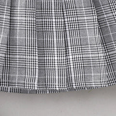 EU120424-5 طقم بناتي قطعتين (بلوزة + تنورة + حزام خصر مع حقيبة كروهات)