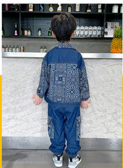 RM1227-20 طقم جينز ناعم و فاخر بجي قطعتين ( جكيت + بنطلون)