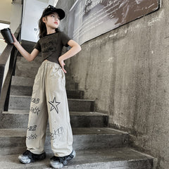 RM150424-9 طقم صيفي سبورت قطعتين ( بلوزة + بنطلون)