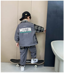 RM1227-19 بدلة ولادي قطعتين ( جكيت + بنطلون )