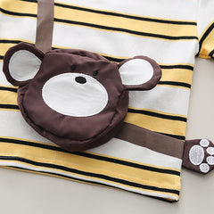 SSX220824-33 طقم صيفي قطعتين ( بلوزة بحقيبة قماش + شورت)