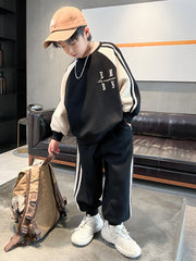 WZH301124-50 بدلة سبورت قطنية ربيعي خريفي قطعتين ( بلوزة + بنطلون)