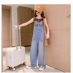 RM150424-5 طقم افرهول قطعتين ( بلوزة + افرهول جينز ناعم )