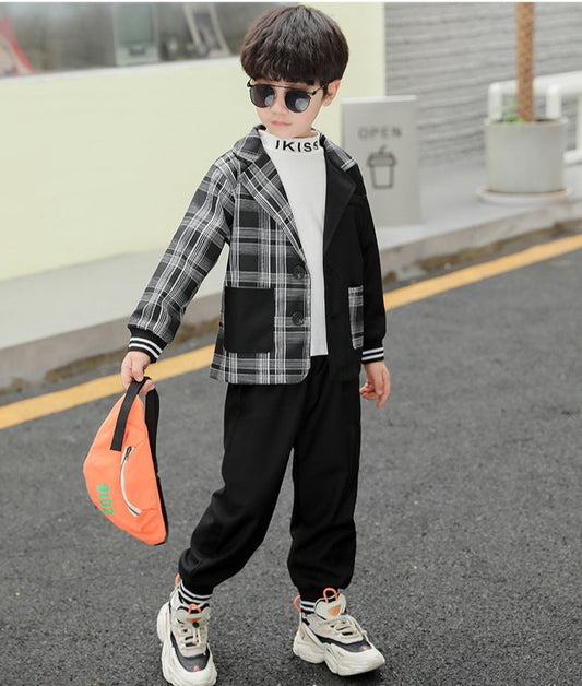 RM1227-19 بدلة ولادي قطعتين ( جكيت + بنطلون )